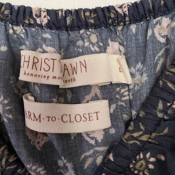 Christy Dawn Navy Floral Long Sleeve Dress - Picture 4 of 4